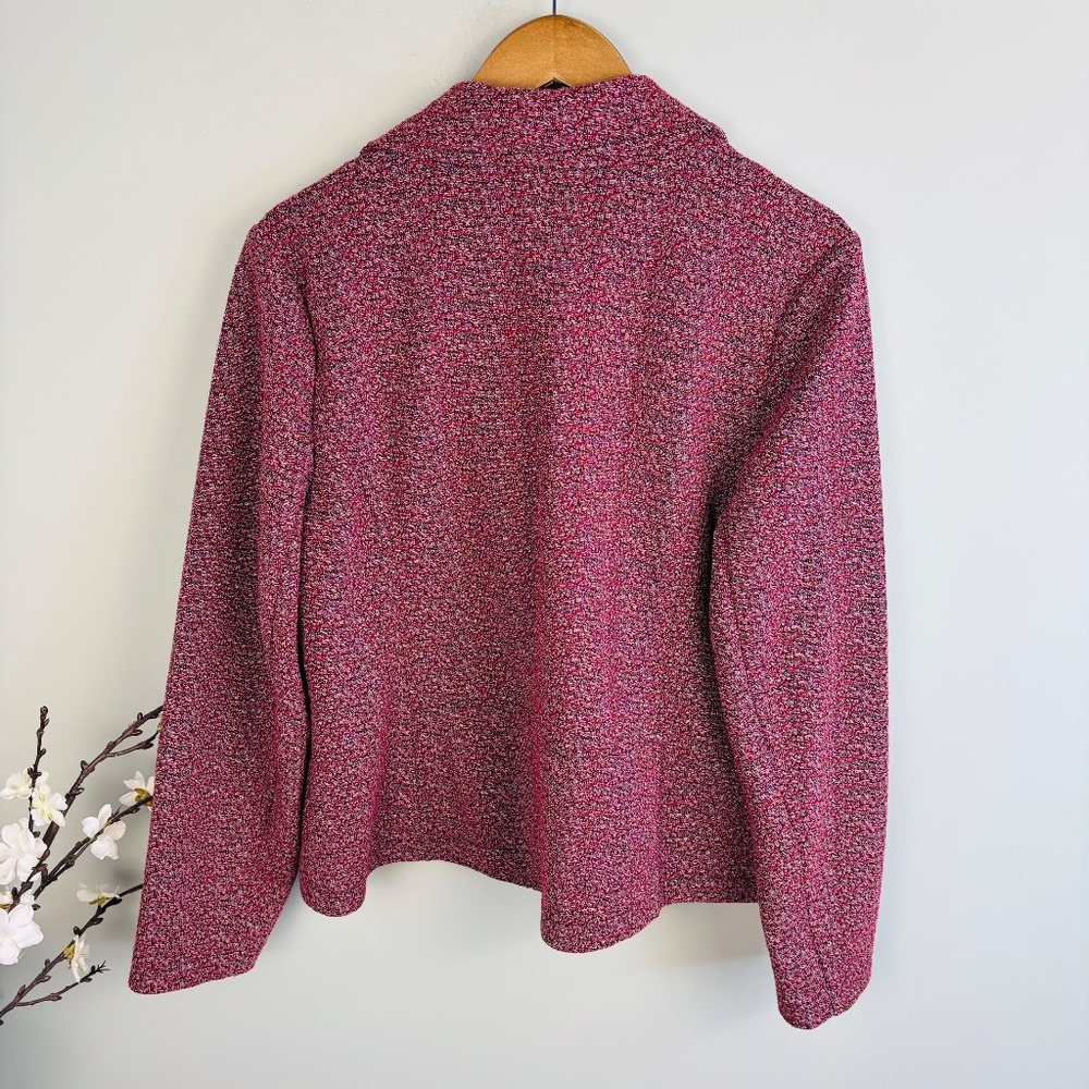 Westport Pink Printed Knit Moto Jacket Size 1X - Picture 4 of 4
